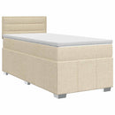 Boxmadras med topmadras Cremefarvet 100 x 200 cm Stof