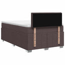 Boxmadras med topmadras Mørk Brun 120 x 190 cm Stof
