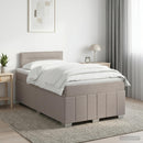 Boxmadras med topmadras Gråbrun 120 x 190 cm Stof