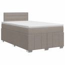 Boxmadras med topmadras Gråbrun 120 x 190 cm Stof