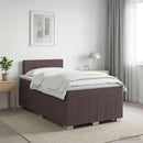 Boxmadras med topmadras Mørk Brun 120 x 190 cm Stof