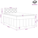 Boxmadras med topmadras Cremefarvet 120 x 190 cm Stof