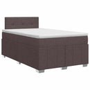 Boxmadras med topmadras Mørk Brun 120 x 200 cm Stof