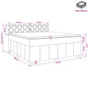 Boxmadras med topmadras Lysegrå 140 x 190 cm Stof