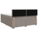 Boxmadras med topmadras Gråbrun 140 x 200 cm Stof