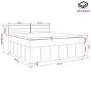Boxmadras med topmadras Cremefarvet 140 x 200 cm Stof