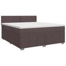Boxmadras med topmadras Mørk Brun 140 x 200 cm Stof