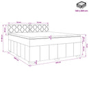 Boxmadras med topmadras Mørk Brun 140 x 200 cm Stof