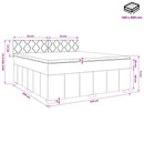 Boxmadras med topmadras Cremefarvet 140 x 200 cm Stof