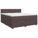 Boxmadras med topmadras Mørk Brun 180 x 200 cm Stof