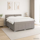 Boxmadras med topmadras Gråbrun 180 x 200 cm Stof