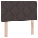 Boxmadras med topmadras Mørk Brun 80 x 200 cm Stof
