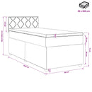 Boxmadras med topmadras Cremefarvet 90 x 200 cm Stof