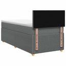 Boxmadras med topmadras Mørkegrå 100 x 200 cm Stof