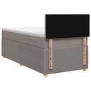 Boxmadras med topmadras Gråbrun 100 x 200 cm Stof