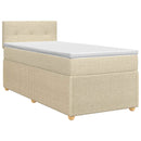 Boxmadras med topmadras Cremefarvet 100 x 200 cm Stof