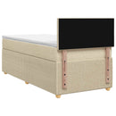 Boxmadras med topmadras Cremefarvet 100 x 200 cm Stof