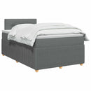 Boxmadras med topmadras Mørkegrå 120 x 190 cm Stof