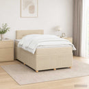 Boxmadras med topmadras Cremefarvet 120 x 190 cm Stof