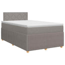 Boxmadras med topmadras Gråbrun 120 x 190 cm Stof