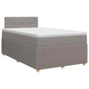 Boxmadras med topmadras Gråbrun 120 x 200 cm Stof