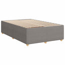 Boxmadras med topmadras Gråbrun 120 x 200 cm Stof