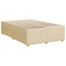 Boxmadras med topmadras Cremefarvet 120 x 200 cm Stof