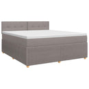 Boxmadras med topmadras Gråbrun 140 x 190 cm Stof