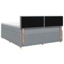 Boxmadras med topmadras Lysegrå 140 x 190 cm Stof