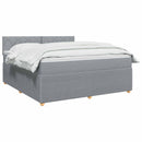 Boxmadras med topmadras Lysegrå 140 x 190 cm Stof