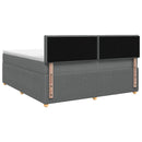 Boxmadras med topmadras Mørkegrå 140 x 190 cm Stof