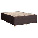 Boxmadras med topmadras Mørk Brun 140 x 190 cm Stof