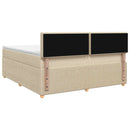 Boxmadras med topmadras Cremefarvet 160 x 200 cm Stof