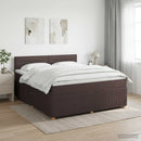 Boxmadras med topmadras Mørk Brun 140 x 190 cm Stof