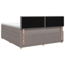Boxmadras med topmadras Gråbrun 180 x 200 cm Stof