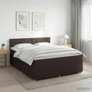 Boxmadras med topmadras Mørk Brun 180 x 200 cm Stof