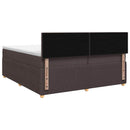 Boxmadras med topmadras Mørk Brun 200 x 200 cm Stof