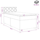 Boxmadras med topmadras Lyserød 90 x 190 cm Fløjl