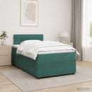 Boxmadras med topmadras Mørkegrøn 120 x 190 cm Fløjl
