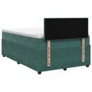 Boxmadras med topmadras Mørkegrøn 120 x 200 cm Fløjl