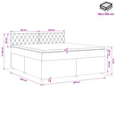 Boxmadras med topmadras Mørk blå 160 x 200 cm Fløjl