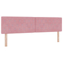 Boxmadras med topmadras Lyserød 180 x 200 cm Fløjl