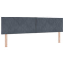 Boxmadras med topmadras Mørkegrå 180 x 200 cm Fløjl