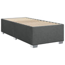 Box Spring Seng med Madras og LED Mørkegrå 80 x 200 cm Stof
