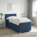 Box Spring Seng med Madras og LED Mørk Brun 100 x 200 cm Stof
