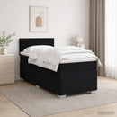 Box Spring Seng med Madras og LED Sort 100 x 200 cm Stof