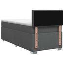 Box Spring Seng med Madras og LED Mørkegrå 100 x 200 cm Stof