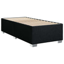 Box Spring Seng med Madras og LED Sort 100 x 200 cm Stof