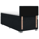 Box Spring Seng med Madras og LED Sort 100 x 200 cm Stof