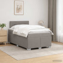 Box Spring Seng med Madras og LED Gråbrun 120 x 190 cm Stof